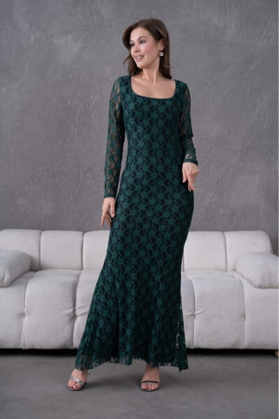 Lycra Lace Evening Dress - CİXAPLE (1)