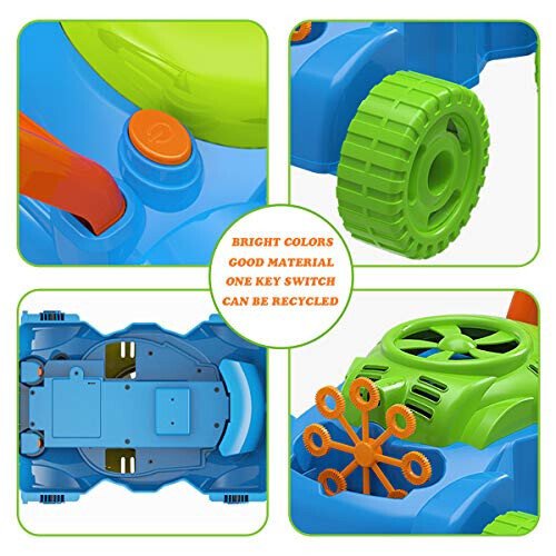 Lydaz Bubble Lawn Mower for Toddlers 1-3, Outdoor Bubble Blower Machine for 1 Year Old Boys Toy Gifts, Kids Push Summer Outside Garden Toys, Halloween Birthday Gifts for Preschool Baby Boys Age 1 2 3 - 5