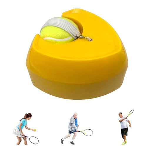 LYHOME Tennis Training Rebound Ball, 18.5 Ft Ret retractable Pull Rope, Easy to Carry, Suitable for Adult and Children Tennis Practice - 1