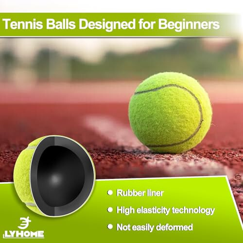 LYHOME Tennis Training Rebound Ball, 18.5 Ft Ret retractable Pull Rope, Easy to Carry, Suitable for Adult and Children Tennis Practice - 5