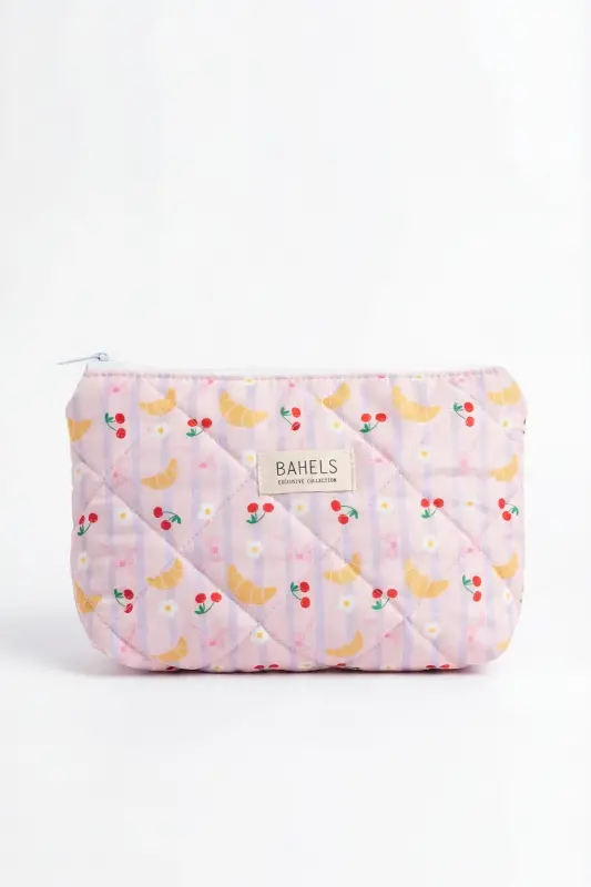 Lyla Kruvasan Makyaj Çantası-Pembe29 - BAHELS