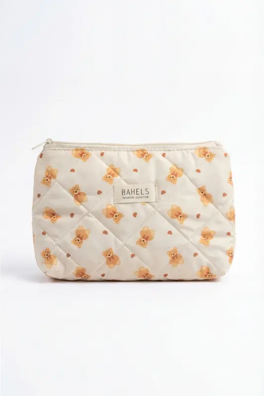 Lyla Teddy Ayıcık Makyaj Çantası-sarı27 - 1