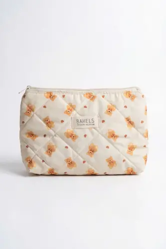 Lyla Teddy Ayıcık Makyaj Çantası-sarı27 - 3