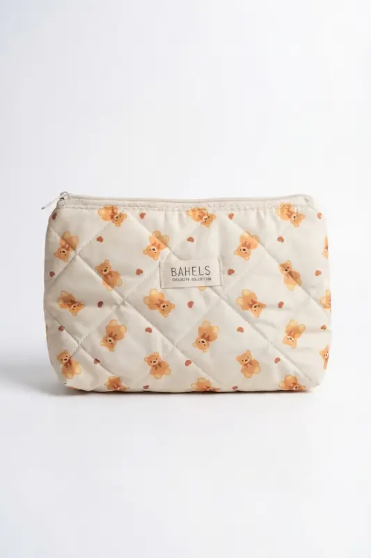 Lyla Teddy Ayıcık Makyaj Çantası-sarı27 - 3