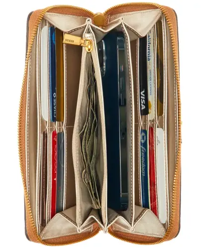 Lyndi Large Zip Around Wallet-Chestnut Multi - 4