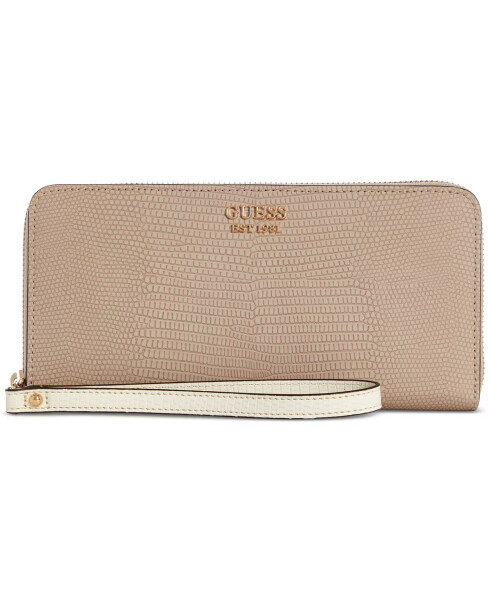 Lyndi Large Zip Around Wallet Beige Multi - 1