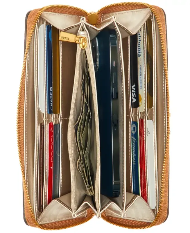 Lyndi Large Zip Around Wallet-Chestnut Multi - 4