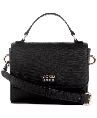 Lyndi Mini Top Handle Flap Crossbody-Black 