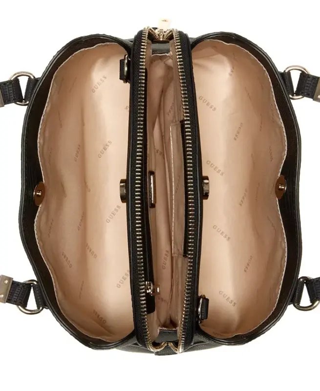 Lyndi Small Triple Compartment Girlfriend Satchel-Black - 3