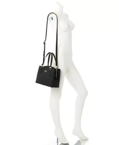 Lyndi Small Triple Compartment Girlfriend Satchel-Black - 2