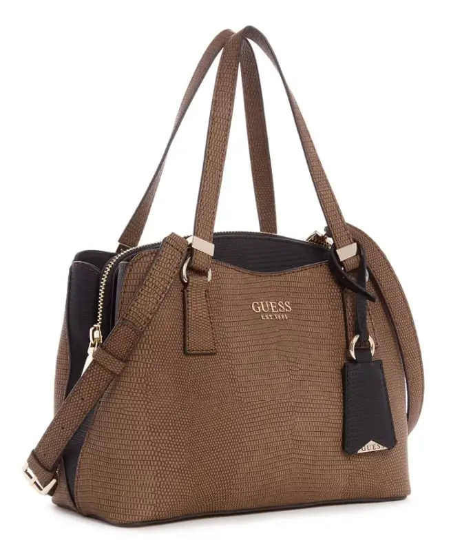 Lyndi Small Triple Compartment Girlfriend Satchel-Chestnut Multi - 5