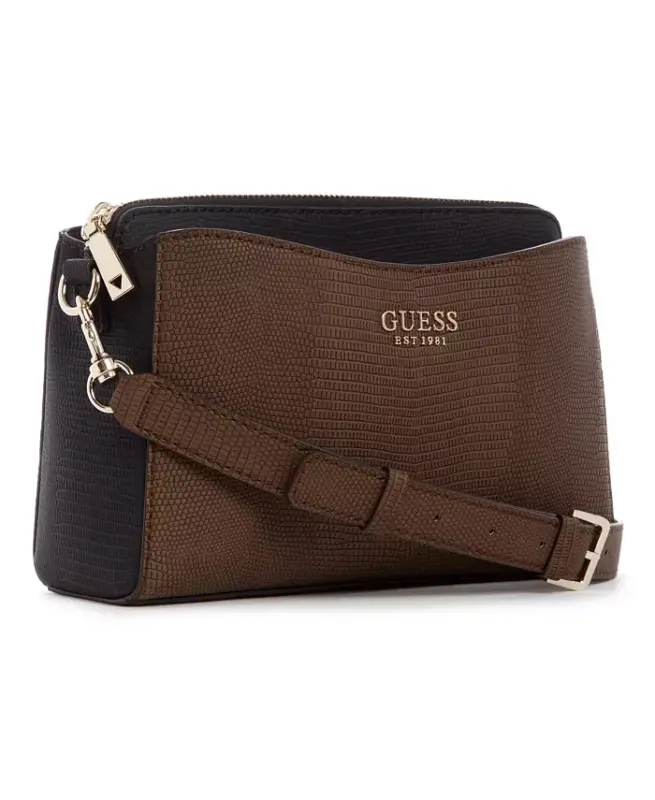 Lyndi Small Triple Compartment Girlfriend Crossbody-Chestnut Multi - 5