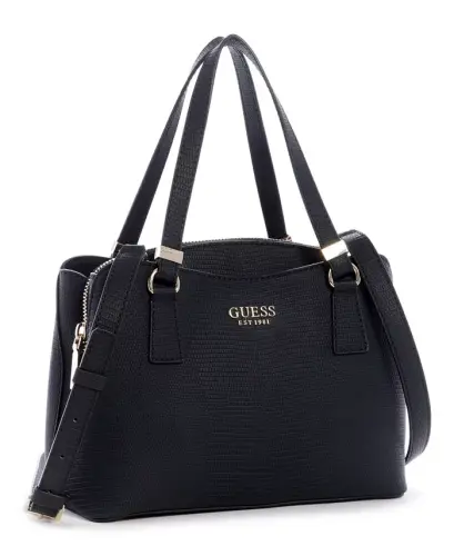 Lyndi Small Triple Compartment Girlfriend Satchel - Black - 5