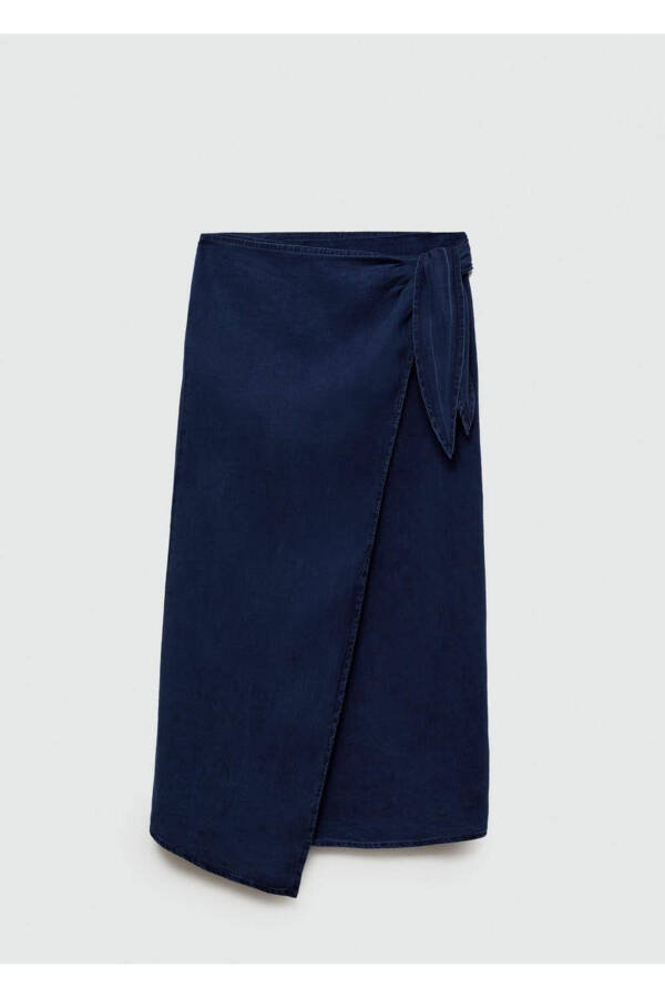 Lyocell Wrap Detail Skirt - 3