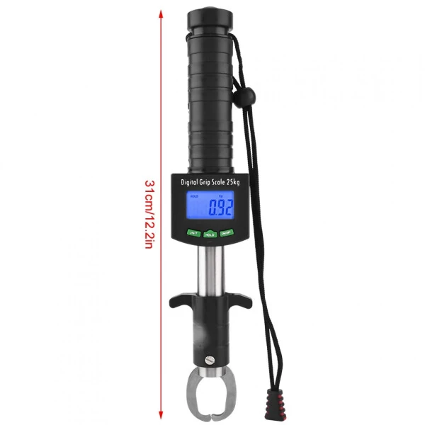 LYUMO 3 in 1 Digital Fish Grip Scale 25kg/55lb Fish Lip Gripper Grabber with 1M Tape Measure - 9