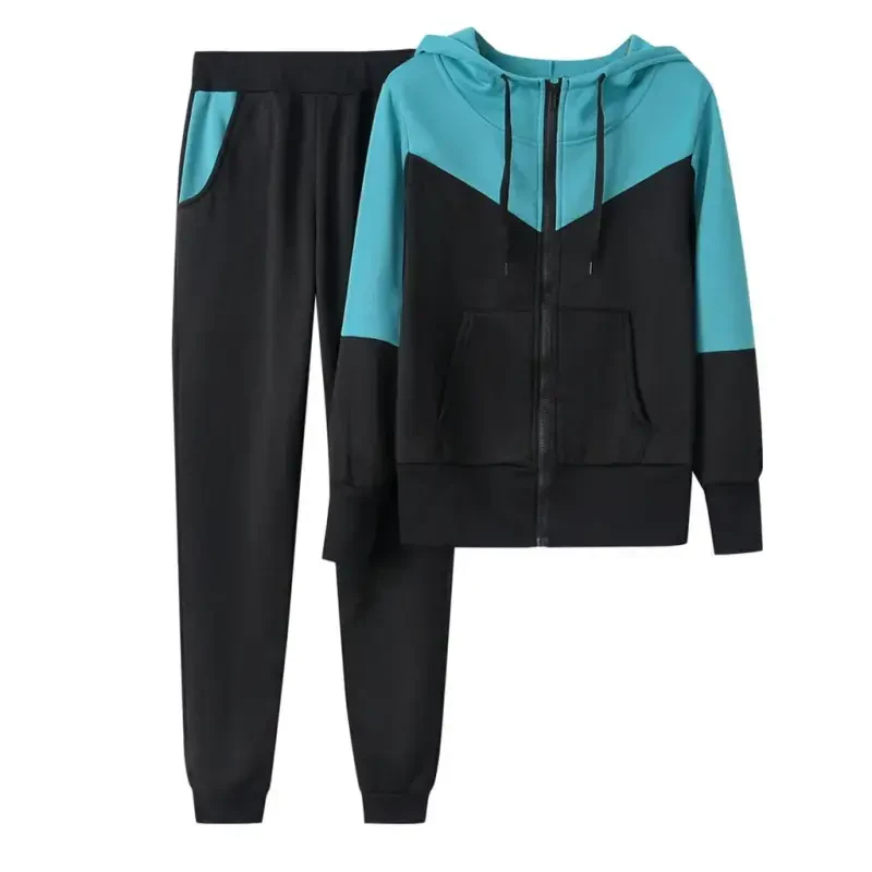LYXSSBYX Sweatsuits 2pcs Sets Womens Hot Sale Clearance Women Solid Color Hooded Sweatshirt and pant Tracksuit Sport Suit - 1