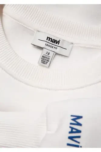 M Logo Printed White Sweatshirt 7s10079-70057 - 5