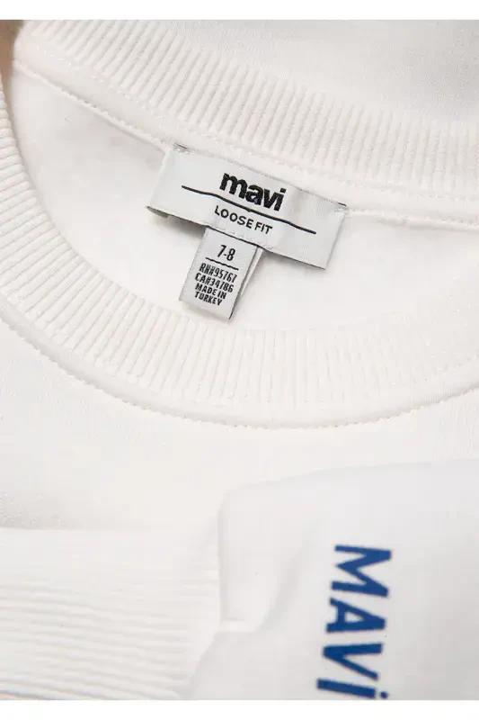 M Logo Printed White Sweatshirt 7s10079-70057 - 5