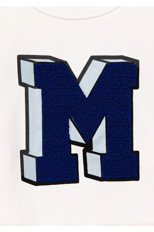 M Logo Printed White Sweatshirt 7s10079-70057 - 6
