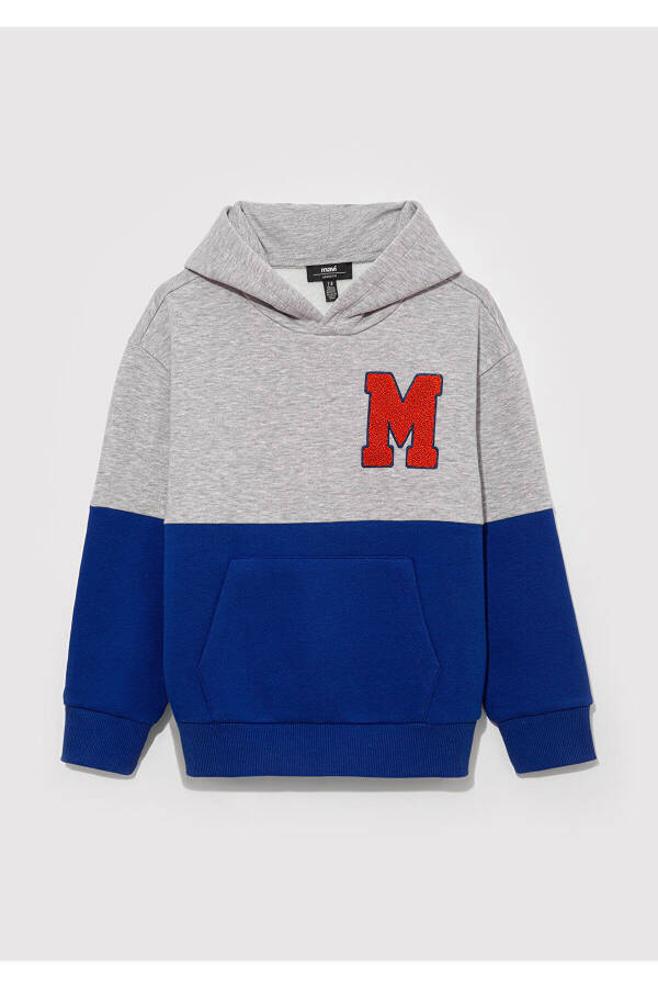 M Logo Yamalı Blok Renkli Sweatshirt 6S10056-70896 - 3