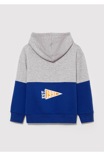 M Logo Yamalı Blok Renkli Sweatshirt 6S10056-70896 - 4