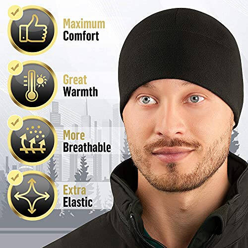 M-Tac Elite Fleece Watch Cap - Military Tactical Beanie Hat Winter Skull Cap - 2