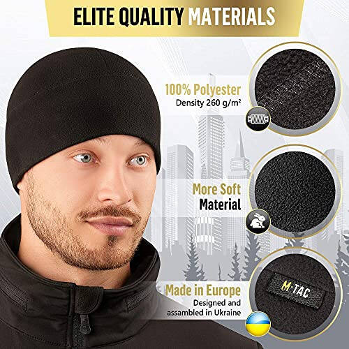 M-Tac Elite Fleece Watch Cap - Military Tactical Beanie Hat Winter Skull Cap - 4