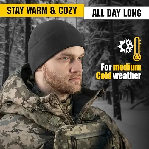 M-Tac Elite Fleece Watch Cap - Military Tactical Beanie Hat Winter Skull Cap - M-TAC (1)