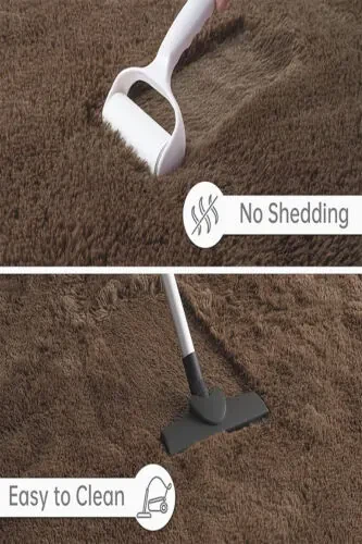 Yıkanabilir Kaymaz Taban Puffy Peluş Halı Yolluk-Vizon - Sarar (1)