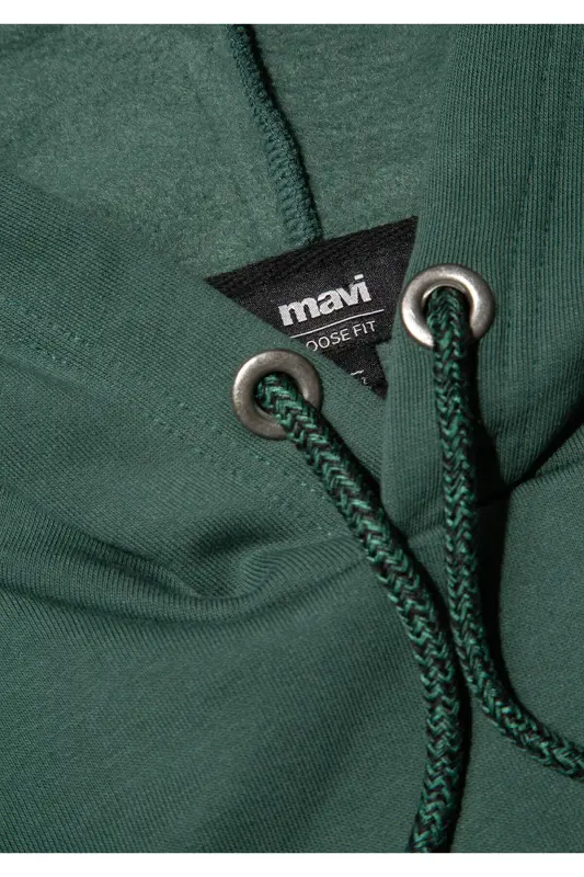M065809-71580-Fw Kapüşonli Sweatshırt Derin Orman Yeshi Erkak Sweatshirt-Yeshil - 6