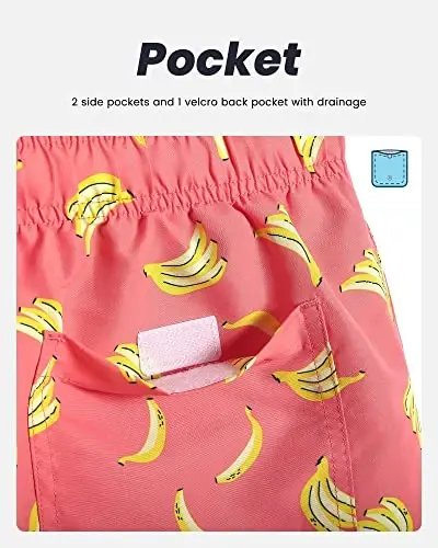 maamgic Boys Swim Trunks with Compression Liner 4-Way Stretch Quick Dry Swim Shorts Swimming Trunks Toddler Boy - 4