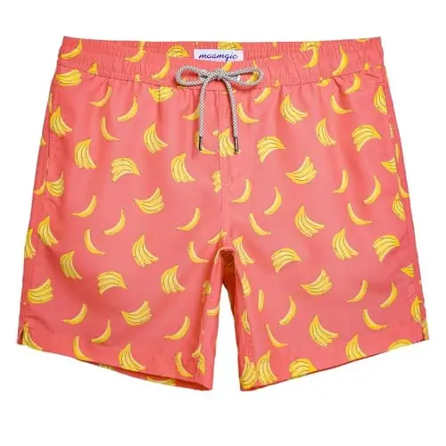 maamgic Boys Swim Trunks with Compression Liner 4-Way Stretch Quick Dry Swim Shorts Swimming Trunks Toddler Boy 