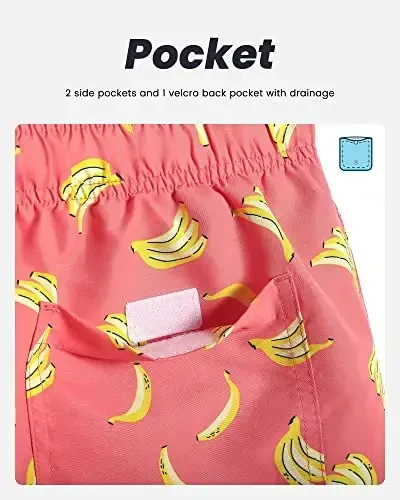 maamgic Boys Swim Trunks with Compression Liner 4-Way Stretch Quick Dry Swim Shorts Swimming Trunks Toddler Boy - 4