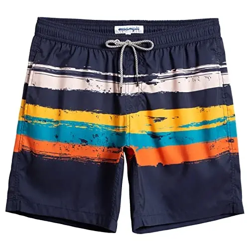 maamgic Mens Swim Trunks Quick Dry Swim Shorts with Mesh Lining Funny Swimwear Bathing Suits 7inch - 1