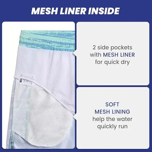 maamgic Mens Slim Fit Swim Shorts Swim Trunks 7 inch Quick Dry Mens Bathing Suits with Mesh Lining - 4