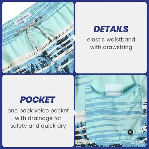 maamgic Mens Slim Fit Swim Shorts Swim Trunks 7 inch Quick Dry Mens Bathing Suits with Mesh Lining - 5