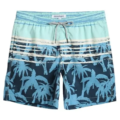 maamgic Mens Slim Fit Swim Shorts Swim Trunks 7 inch Quick Dry Mens Bathing Suits with Mesh Lining - 1