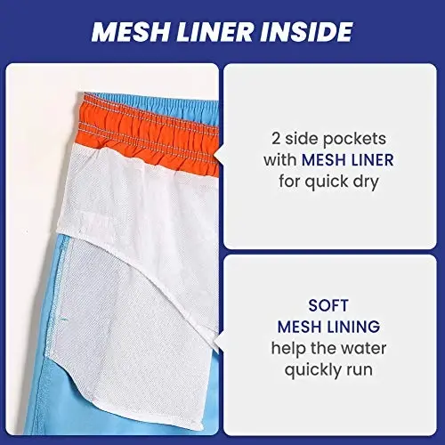 maamgic Mens Slim Fit Swim Shorts Swim Trunks 7 inch Quick Dry Mens Bathing Suits with Mesh Lining - 3