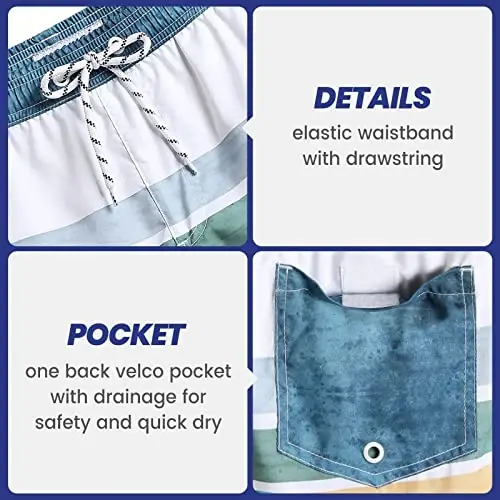 maamgic Mens Slim Fit Swim Shorts Swim Trunks 7 inch Quick Dry Mens Bathing Suits with Mesh Lining - 4