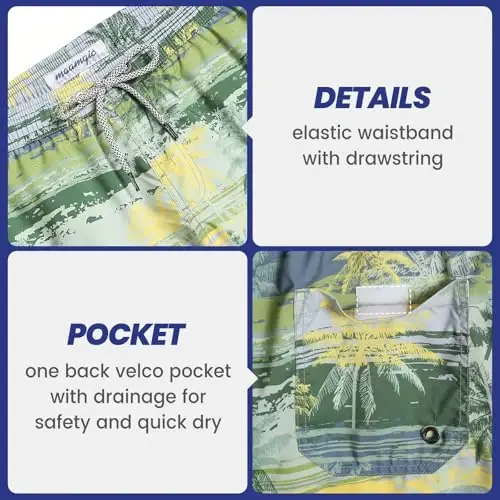 maamgic Mens Slim Fit Swim Shorts Swim Trunks 7 inch Quick Dry Mens Bathing Suits with Mesh Lining - 5