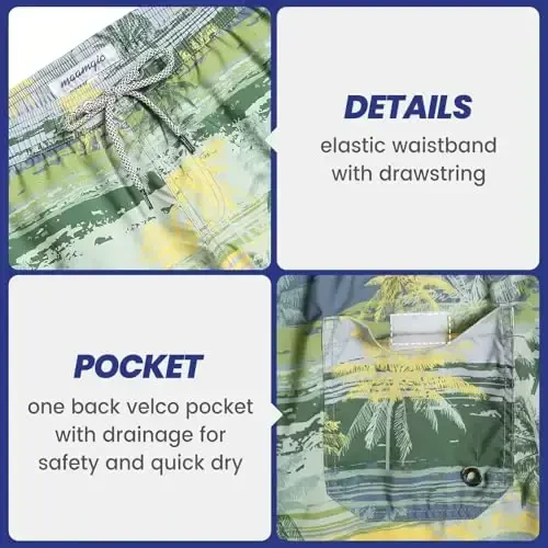 maamgic Mens Slim Fit Swim Shorts Swim Trunks 7 inch Quick Dry Mens Bathing Suits with Mesh Lining - 5