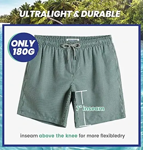 maamgic Mens Slim Fit Swim Shorts Swim Trunks 7 inch Quick Dry Mens Bathing Suits with Mesh Lining - 6