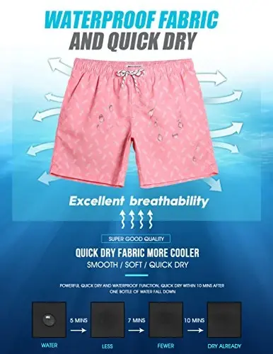maamgic Mens Slim Fit Swim Shorts Swim Trunks 7 inch Quick Dry Mens Bathing Suits with Mesh Lining - 5