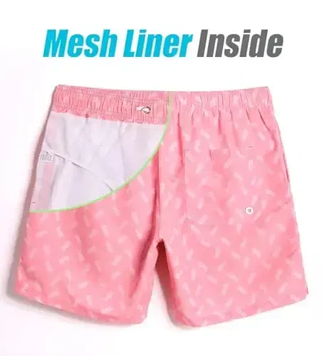 maamgic Mens Slim Fit Swim Shorts Swim Trunks 7 inch Quick Dry Mens Bathing Suits with Mesh Lining - 2