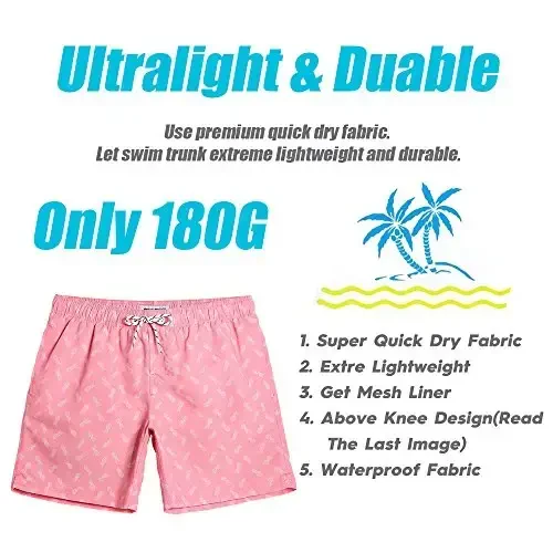maamgic Mens Slim Fit Swim Shorts Swim Trunks 7 inch Quick Dry Mens Bathing Suits with Mesh Lining - 4
