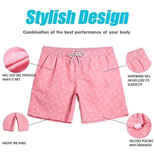 maamgic Mens Slim Fit Swim Shorts Swim Trunks 7 inch Quick Dry Mens Bathing Suits with Mesh Lining - 3