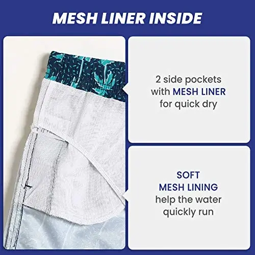 maamgic Mens Slim Fit Swim Shorts Swim Trunks 7 inch Quick Dry Mens Bathing Suits with Mesh Lining - 4