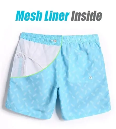 maamgic Mens Slim Fit Swim Shorts Swim Trunks 7 inch Quick Dry Mens Bathing Suits with Mesh Lining - MAAMGIC (1)