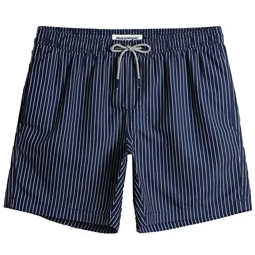 maamgic Mens Slim Fit Swim Shorts Swim Trunks 7 inch Quick Dry Mens Bathing Suits with Mesh Lining - 1