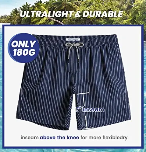 maamgic Mens Slim Fit Swim Shorts Swim Trunks 7 inch Quick Dry Mens Bathing Suits with Mesh Lining - 6